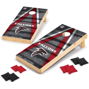 image:imageNFL Pro Football 2 x 4 Wood Direct Print Tournament Cornhole Set by Wild Sports Comes with 8 Bean Bags  Perfect for Tailgate Outdoor BackyardAtlanta Falcons