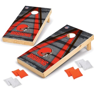 image:imageNFL Pro Football 2 x 4 Wood Direct Print Tournament Cornhole Set by Wild Sports Comes with 8 Bean Bags  Perfect for Tailgate Outdoor BackyardCleveland Browns