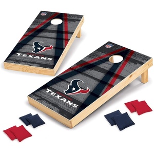 image:imageNFL Pro Football 2 x 4 Wood Direct Print Tournament Cornhole Set by Wild Sports Comes with 8 Bean Bags  Perfect for Tailgate Outdoor BackyardHouston Texans