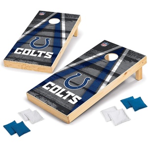 image:imageNFL Pro Football 2 x 4 Wood Direct Print Tournament Cornhole Set by Wild Sports Comes with 8 Bean Bags  Perfect for Tailgate Outdoor BackyardIndianapolis Colts