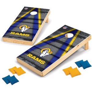 image:imageNFL Pro Football 2 x 4 Wood Direct Print Tournament Cornhole Set by Wild Sports Comes with 8 Bean Bags  Perfect for Tailgate Outdoor BackyardLos Angeles Rams