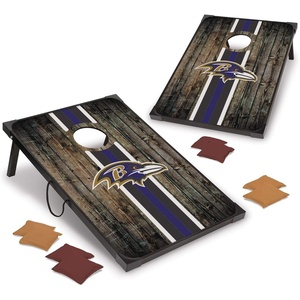 image:imageWild Sports NFL 2 x 3 MDF Deluxe Cornhole Set  with Corners and ApronsBaltimore Ravens