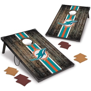 image:imageWild Sports NFL 2 x 3 MDF Deluxe Cornhole Set  with Corners and ApronsMiami Dolphins