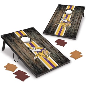 image:imageWild Sports NFL 2 x 3 MDF Deluxe Cornhole Set  with Corners and ApronsMinnesota Vikings