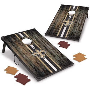 image:imageWild Sports NFL 2 x 3 MDF Deluxe Cornhole Set  with Corners and ApronsNew Orleans Saints