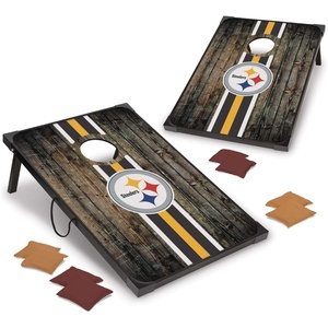 image:imageWild Sports NFL 2 x 3 MDF Deluxe Cornhole Set  with Corners and ApronsPittsburgh Steelers