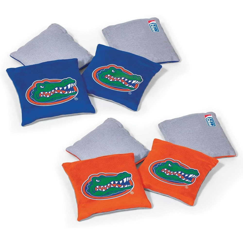 image:imageNCAA College Dual Sided Bean Bags by Wild Sports 8 Count Premium Toss Bags for Cornhole Set  Great for Tailgates Outdoors BackyardFlorida Gators