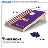 image:image2 x 3 Solid Wood Cornhole Set with Direct Print HD Team Graphics  Great Gift for Any NCAA Fan Bean Bag Toss Family Outdoor GamesLSU Tigers