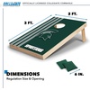 image:image2 x 3 Solid Wood Cornhole Set with Direct Print HD Team Graphics  Great Gift for Any NCAA Fan Bean Bag Toss Family Outdoor GamesMichigan State Spartans