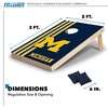 image:image2 x 3 Solid Wood Cornhole Set with Direct Print HD Team Graphics  Great Gift for Any NCAA Fan Bean Bag Toss Family Outdoor GamesMichigan Wolverines