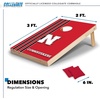 image:image2 x 3 Solid Wood Cornhole Set with Direct Print HD Team Graphics  Great Gift for Any NCAA Fan Bean Bag Toss Family Outdoor GamesNebraska Cornhuskers