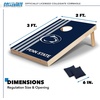 image:image2 x 3 Solid Wood Cornhole Set with Direct Print HD Team Graphics  Great Gift for Any NCAA Fan Bean Bag Toss Family Outdoor GamesPenn State Nittany Lions