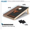 image:image2 x 3 Solid Wood Cornhole Set with Direct Print HD Team Graphics  Great Gift for Any NCAA Fan Bean Bag Toss Family Outdoor GamesTexas Longhorns