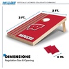 image:image2 x 3 Solid Wood Cornhole Set with Direct Print HD Team Graphics  Great Gift for Any NCAA Fan Bean Bag Toss Family Outdoor GamesWisconsin Badgers