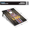 image:imageWild Sports NCAA 2 x 3 MDF Deluxe Cornhole Set  with Corners and ApronsLSU Tigers