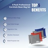 image:imageWild Sports Regulation Size Cornhole Bags  Set of 8 Premium Bean Bag Toss Bags  16oz Official WeightDualSided Stick  Slide