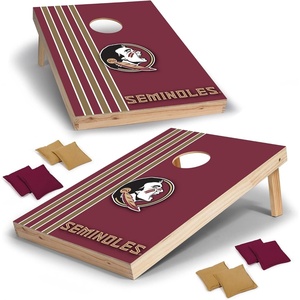 image:image2 x 3 Solid Wood Cornhole Set with Direct Print HD Team Graphics  Great Gift for Any NCAA Fan Bean Bag Toss Family Outdoor GamesFlorida State Seminoles