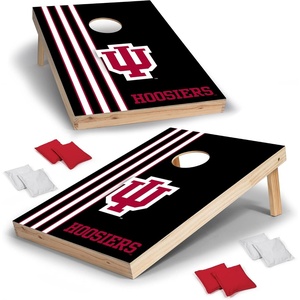 image:image2 x 3 Solid Wood Cornhole Set with Direct Print HD Team Graphics  Great Gift for Any NCAA Fan Bean Bag Toss Family Outdoor GamesIndiana Hoosiers