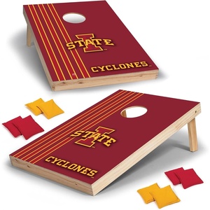 image:image2 x 3 Solid Wood Cornhole Set with Direct Print HD Team Graphics  Great Gift for Any NCAA Fan Bean Bag Toss Family Outdoor GamesIowa State Cyclones