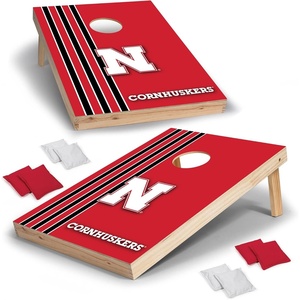 image:image2 x 3 Solid Wood Cornhole Set with Direct Print HD Team Graphics  Great Gift for Any NCAA Fan Bean Bag Toss Family Outdoor GamesNebraska Cornhuskers
