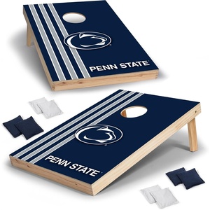 image:image2 x 3 Solid Wood Cornhole Set with Direct Print HD Team Graphics  Great Gift for Any NCAA Fan Bean Bag Toss Family Outdoor GamesPenn State Nittany Lions