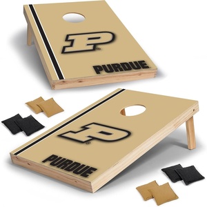 image:image2 x 3 Solid Wood Cornhole Set with Direct Print HD Team Graphics  Great Gift for Any NCAA Fan Bean Bag Toss Family Outdoor GamesPurdue Boilermakers