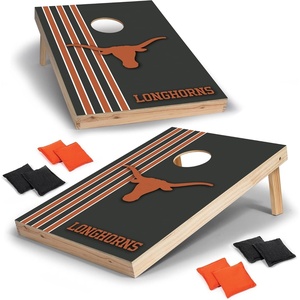 image:image2 x 3 Solid Wood Cornhole Set with Direct Print HD Team Graphics  Great Gift for Any NCAA Fan Bean Bag Toss Family Outdoor GamesTexas Longhorns