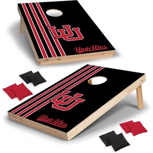 image:image2 x 3 Solid Wood Cornhole Set with Direct Print HD Team Graphics  Great Gift for Any NCAA Fan Bean Bag Toss Family Outdoor GamesUtah Utes