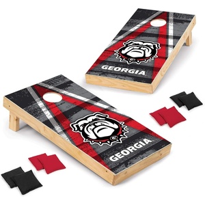 image:imageNCAA College 2 x 4 Wood Direct Print Tournament Cornhole Set by Wild Sports 8 Bean Bags Vintage Triange Design  Tailgate Outdoor BackyardGeorgia Bulldogs