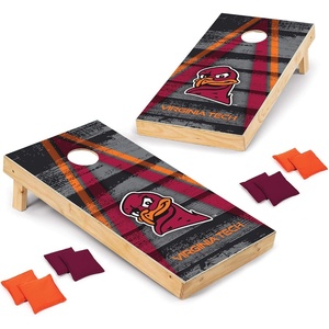 image:imageNCAA College 2 x 4 Wood Direct Print Tournament Cornhole Set by Wild Sports 8 Bean Bags Vintage Triange Design  Tailgate Outdoor BackyardVirginia Tech Hokies