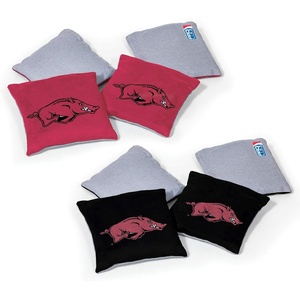 image:imageNCAA College Dual Sided Bean Bags by Wild Sports 8 Count Premium Toss Bags for Cornhole Set  Great for Tailgates Outdoors BackyardArkansas Razorbacks