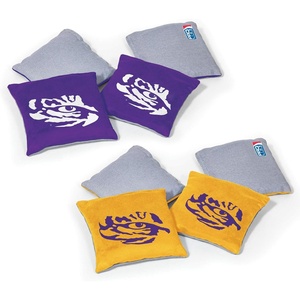 image:imageNCAA College Dual Sided Bean Bags by Wild Sports 8 Count Premium Toss Bags for Cornhole Set  Great for Tailgates Outdoors BackyardLSU Tigers