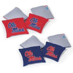 image:imageNCAA College Dual Sided Bean Bags by Wild Sports 8 Count Premium Toss Bags for Cornhole Set  Great for Tailgates Outdoors BackyardMississippi Rebels