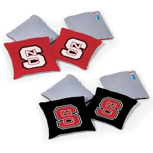 image:imageNCAA College Dual Sided Bean Bags by Wild Sports 8 Count Premium Toss Bags for Cornhole Set  Great for Tailgates Outdoors BackyardNorth Carolina State Wolfpack