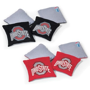 image:imageNCAA College Dual Sided Bean Bags by Wild Sports 8 Count Premium Toss Bags for Cornhole Set  Great for Tailgates Outdoors BackyardOhio State Buckeyes