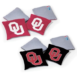 image:imageNCAA College Dual Sided Bean Bags by Wild Sports 8 Count Premium Toss Bags for Cornhole Set  Great for Tailgates Outdoors BackyardOklahoma Sooners