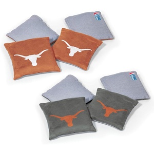 image:imageNCAA College Dual Sided Bean Bags by Wild Sports 8 Count Premium Toss Bags for Cornhole Set  Great for Tailgates Outdoors BackyardTexas Longhorns