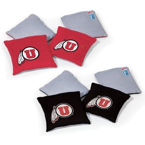 image:imageNCAA College Dual Sided Bean Bags by Wild Sports 8 Count Premium Toss Bags for Cornhole Set  Great for Tailgates Outdoors BackyardUtah Utes
