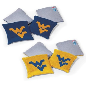 image:imageNCAA College Dual Sided Bean Bags by Wild Sports 8 Count Premium Toss Bags for Cornhole Set  Great for Tailgates Outdoors BackyardWest Virginia Mountaineers