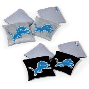 image:imageNFL Pro Football Dual Sided Bean Bags by Wild Sports 8 Count Premium Toss Bags for Cornhole Set  Great for Tailgates Outdoors BackyardDetroit Lions