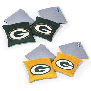 image:imageNFL Pro Football Dual Sided Bean Bags by Wild Sports 8 Count Premium Toss Bags for Cornhole Set  Great for Tailgates Outdoors BackyardGreen Bay Packers