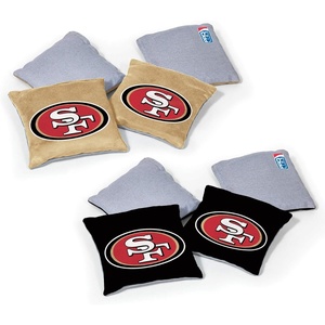 image:imageNFL Pro Football Dual Sided Bean Bags by Wild Sports 8 Count Premium Toss Bags for Cornhole Set  Great for Tailgates Outdoors BackyardSan Francisco 49ers