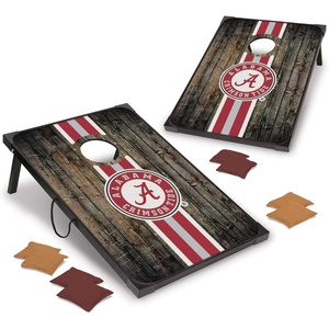 image:imageWild Sports NCAA 2 x 3 MDF Deluxe Cornhole Set  with Corners and ApronsAlabama Crimson Tide