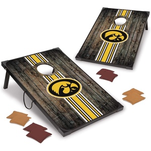 image:imageWild Sports NCAA 2 x 3 MDF Deluxe Cornhole Set  with Corners and ApronsIowa Hawkeyes
