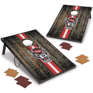 image:imageWild Sports NCAA 2 x 3 MDF Deluxe Cornhole Set  with Corners and ApronsNorth Carolina State Wolfpack
