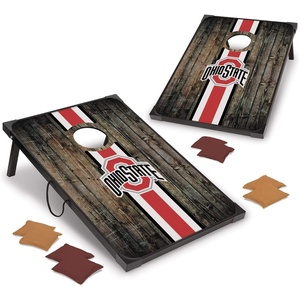image:imageWild Sports NCAA 2 x 3 MDF Deluxe Cornhole Set  with Corners and ApronsOhio State Buckeyes