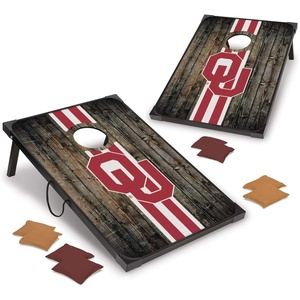 image:imageWild Sports NCAA 2 x 3 MDF Deluxe Cornhole Set  with Corners and ApronsOklahoma Sooners