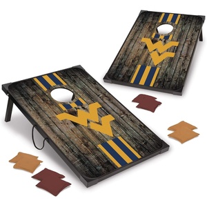 image:imageWild Sports NCAA 2 x 3 MDF Deluxe Cornhole Set  with Corners and ApronsWest Virginia Mountaineers