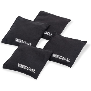 image:imageWild Sports Regulation Size Cornhole Bags  Set of 4 Premium Bean Bag Toss Bags  16oz Official WeightBlack