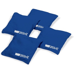 image:imageWild Sports Regulation Size Cornhole Bags  Set of 4 Premium Bean Bag Toss Bags  16oz Official WeightBlue